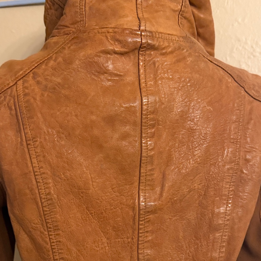 NICHOLAS K Brock Leather Jacket Medium Brown - Picture 11 of 17